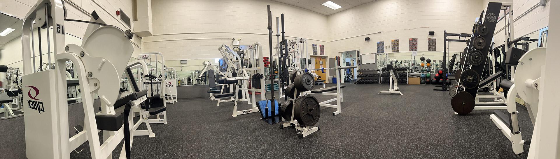 panoramic view of CCC's Wellspring Fitness Center