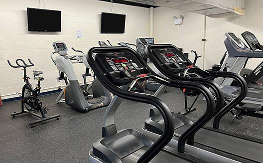 cardio room at wellsprings fitness center